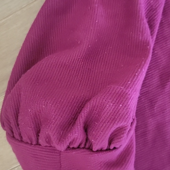 NWT Club Monaco Square Neck Puff Sleeve Top Magenta Large - Picture 6 of 8